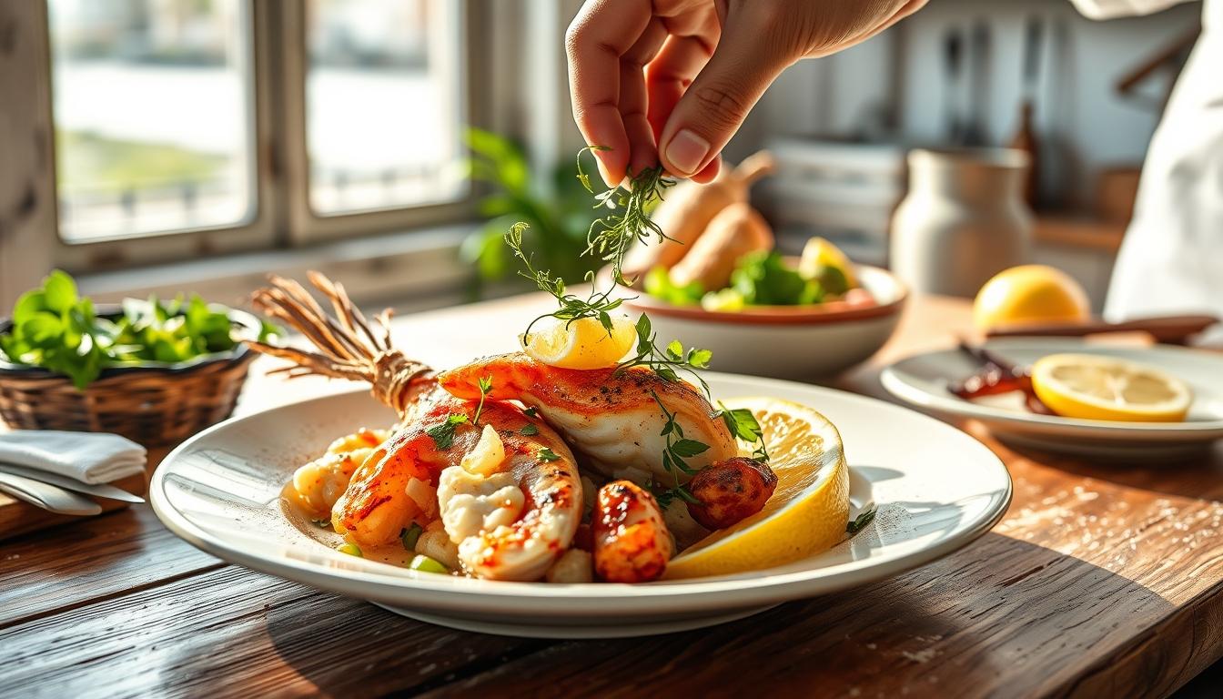 Fresh seasonal cooking dish